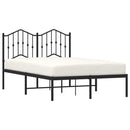 vidaXL fekete fém ágykeret fejtámlával 120 x 190 cm