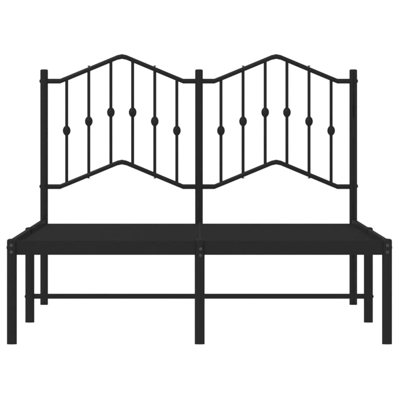 vidaXL fekete fém ágykeret fejtámlával 120 x 200 cm