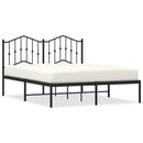 vidaXL fekete fém ágykeret fejtámlával 140 x 190 cm