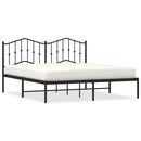 vidaXL fekete fém ágykeret fejtámlával 183 x 213 cm