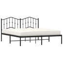 vidaXL fekete fém ágykeret fejtámlával 183 x 213 cm