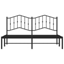 vidaXL fekete fém ágykeret fejtámlával 183 x 213 cm