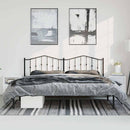 vidaXL fekete fém ágykeret fejtámlával 193 x 203 cm