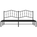 vidaXL fekete fém ágykeret fejtámlával 193 x 203 cm