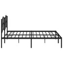 vidaXL fekete fém ágykeret fejtámlával 193 x 203 cm