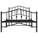 vidaXL fekete fém ágykeret fej- és lábtámlával 100 x 190 cm