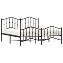 vidaXL fekete fém ágykeret fej- és lábtámlával 183 x 213 cm