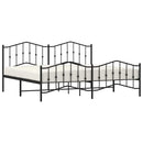 vidaXL fekete fém ágykeret fej- és lábtámlával 193 x 203 cm