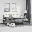 vidaXL fekete fém ágykeret fej- és lábtámlával 193 x 203 cm