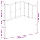 vidaXL fekete fém csere fejtámla 100 cm