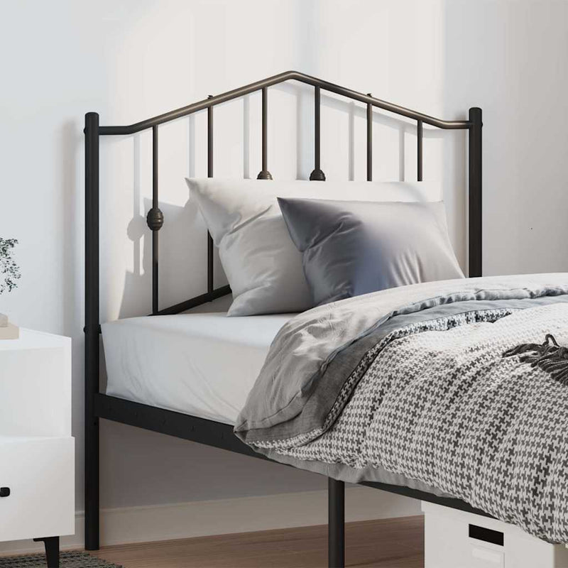 vidaXL fekete fém fejtámla 100 cm