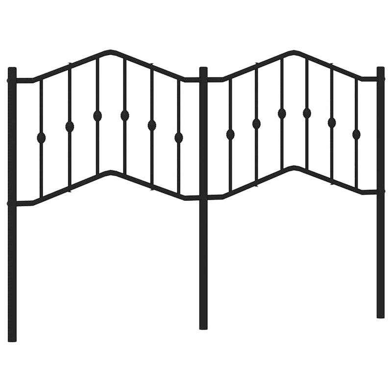 vidaXL fekete fém fejtámla 135 cm