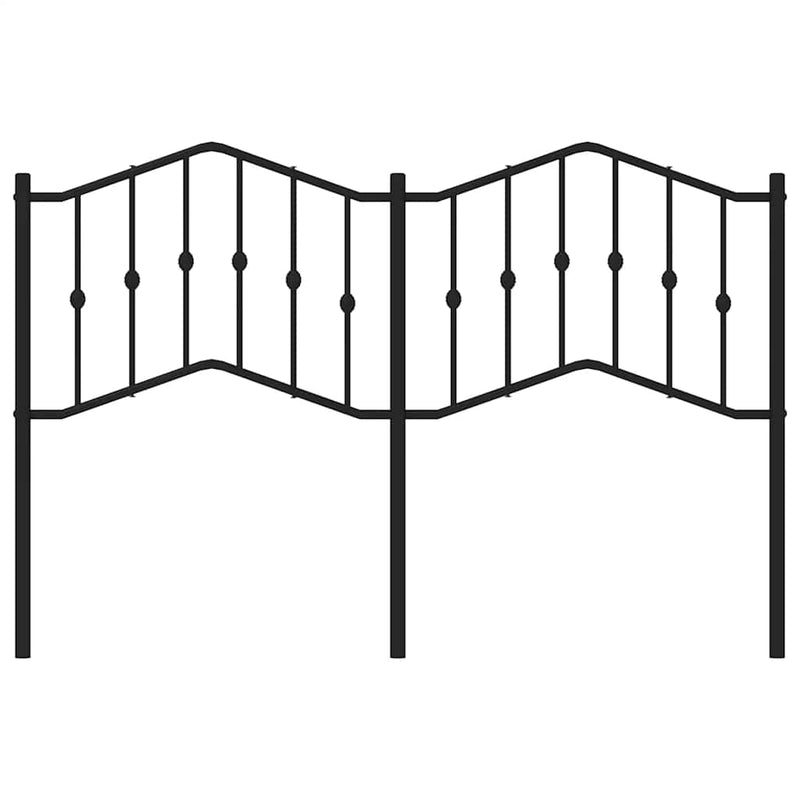 vidaXL fekete fém fejtámla 135 cm