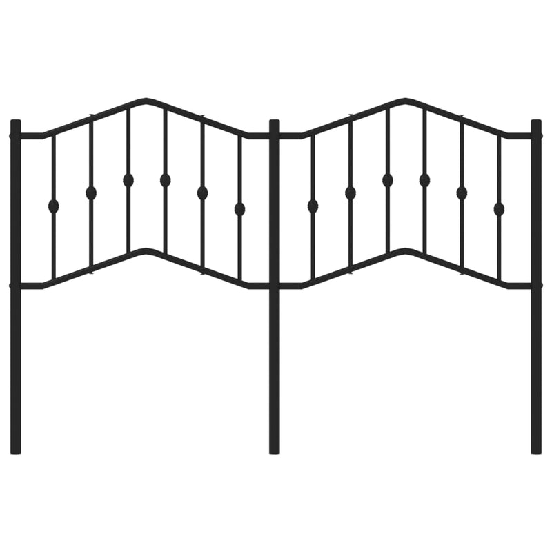 vidaXL fekete fém fejtámla 140 cm