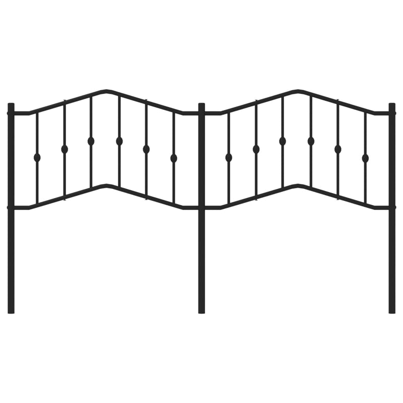 vidaXL fekete fém fejtámla 160 cm