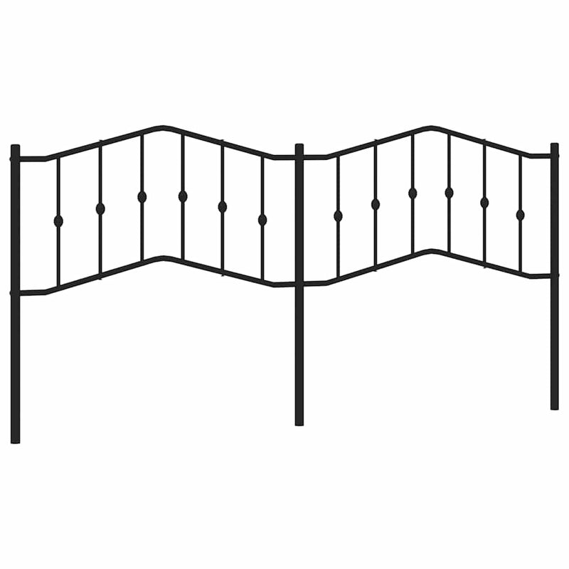 vidaXL fekete fém fejtámla 193 cm