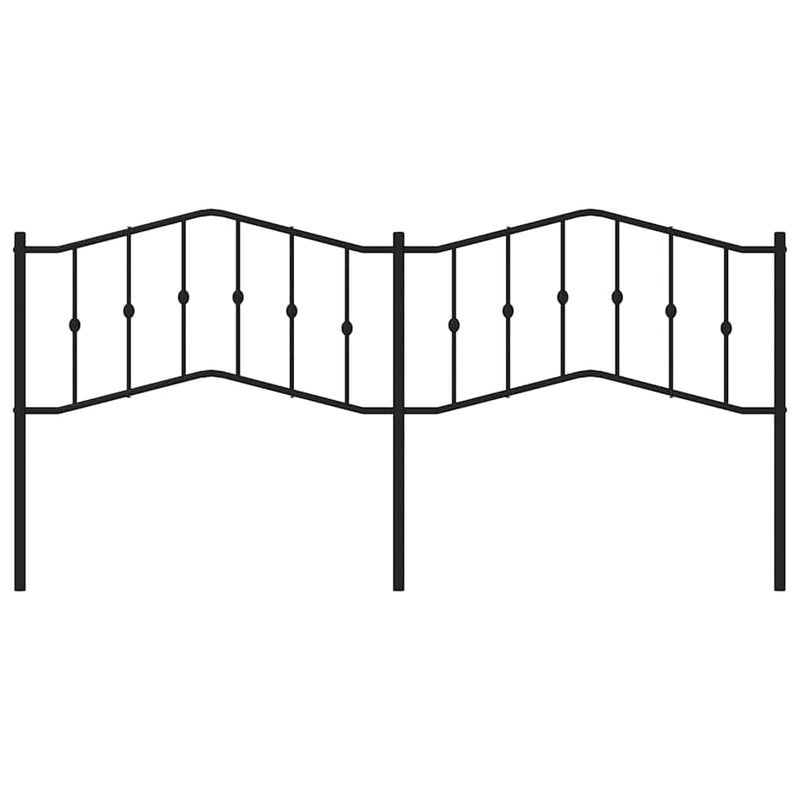 vidaXL fekete fém fejtámla 193 cm