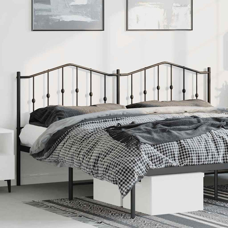 vidaXL fekete fém fejtámla 193 cm