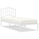 vidaXL fehér fém ágykeret fejtámlával 90x190 cm