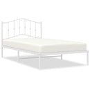 vidaXL fehér fém ágykeret fejtámlával 107x203 cm
