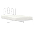 vidaXL fehér fém ágykeret fejtámlával 107x203 cm