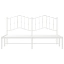 vidaXL fehér fém ágykeret fejtámlával 183 x 213 cm