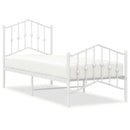 vidaXL fehér fém ágykeret fej- és lábtámlával 75 x 190 cm