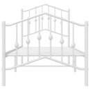 vidaXL fehér fém ágykeret fej- és lábtámlával 75 x 190 cm