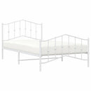 vidaXL fehér fém ágykeret fej- és lábtámlával 100 x 200 cm