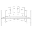 vidaXL fehér fém ágykeret fej- és lábtámlával 100 x 200 cm