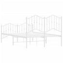 vidaXL fehér fém ágykeret fej- és lábtámlával 120 x 190 cm
