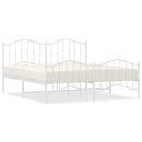 vidaXL fehér fém ágykeret fej- és lábtámlával 183 x 213 cm