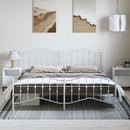 vidaXL fehér fém ágykeret fej- és lábtámlával 183 x 213 cm
