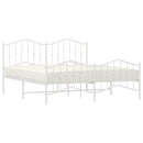 vidaXL fehér fém ágykeret fej- és lábtámlával 183 x 213 cm
