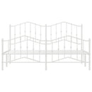 vidaXL fehér fém ágykeret fej- és lábtámlával 183 x 213 cm