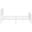 vidaXL fehér fém ágykeret fej- és lábtámlával 183 x 213 cm