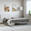 vidaXL fehér fém ágykeret fej- és lábtámlával 183 x 213 cm