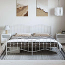 vidaXL fehér fém ágykeret fej- és lábtámlával 193 x 203 cm