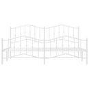 vidaXL fehér fém ágykeret fej- és lábtámlával 193 x 203 cm