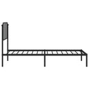 vidaXL fekete fém ágykeret fejtámlával 90 x 200 cm