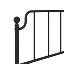 vidaXL fekete fém ágykeret fejtámlával 90 x 200 cm