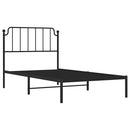 vidaXL fekete fém ágykeret fejtámlával 100 x 190 cm