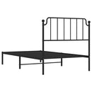 vidaXL fekete fém ágykeret fejtámlával 100 x 190 cm