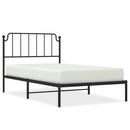 vidaXL fekete fém ágykeret fejtámlával 107 x 203 cm