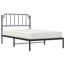 vidaXL fekete fém ágykeret fejtámlával 107 x 203 cm