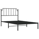 vidaXL fekete fém ágykeret fejtámlával 107 x 203 cm
