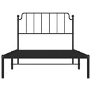 vidaXL fekete fém ágykeret fejtámlával 107 x 203 cm