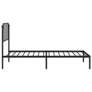 vidaXL fekete fém ágykeret fejtámlával 107 x 203 cm