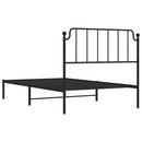 vidaXL fekete fém ágykeret fejtámlával 107 x 203 cm
