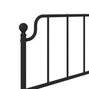 vidaXL fekete fém ágykeret fejtámlával 107 x 203 cm